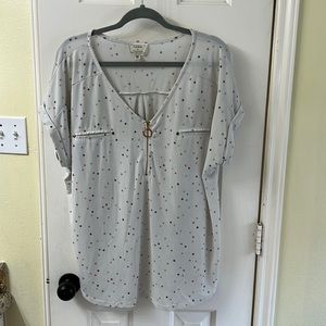 2XL Flower & feather blouse